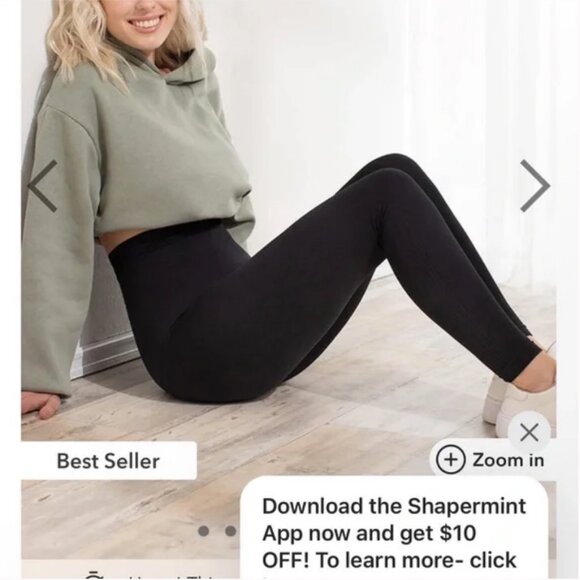 Shapermint Essentials high waisted Shaping Leggings in Black (L/ 8-12) NWT! - Picture 4 of 16